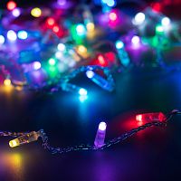 Светодиодная гирлянда ARD-STRING-CLASSIC-20000-CLEAR-200LED-SYNC RGB (230V, 13W, RF ПДУ, 4000) (Ardecoled, IP65)