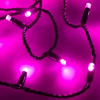 Светодиодная гирлянда ARD-STRING-CLASSIC-10000-BLACK-100LED-FLASH PINK (230V, 7W) (Ardecoled, IP65)