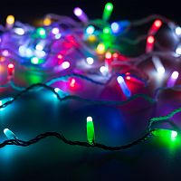Светодиодная гирлянда ARD-STRING-CLASSIC-20000-WHITE-200LED-MILK-SYNC RGB (230V, 13W, RF ПДУ, 3000) (Ardecoled, IP65)